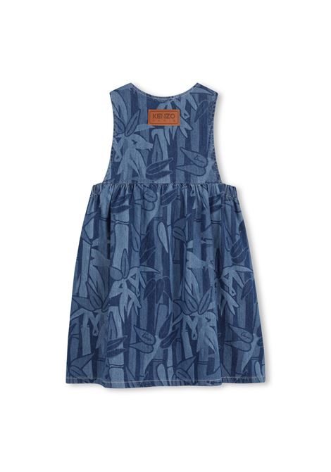 Abito denim con stampa KENZO KIDS | K61749Z47